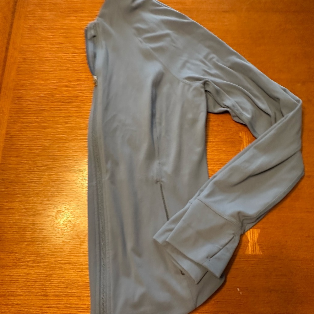 Athleta Salutation Full Steel Zip-Up in Cottage Blue
